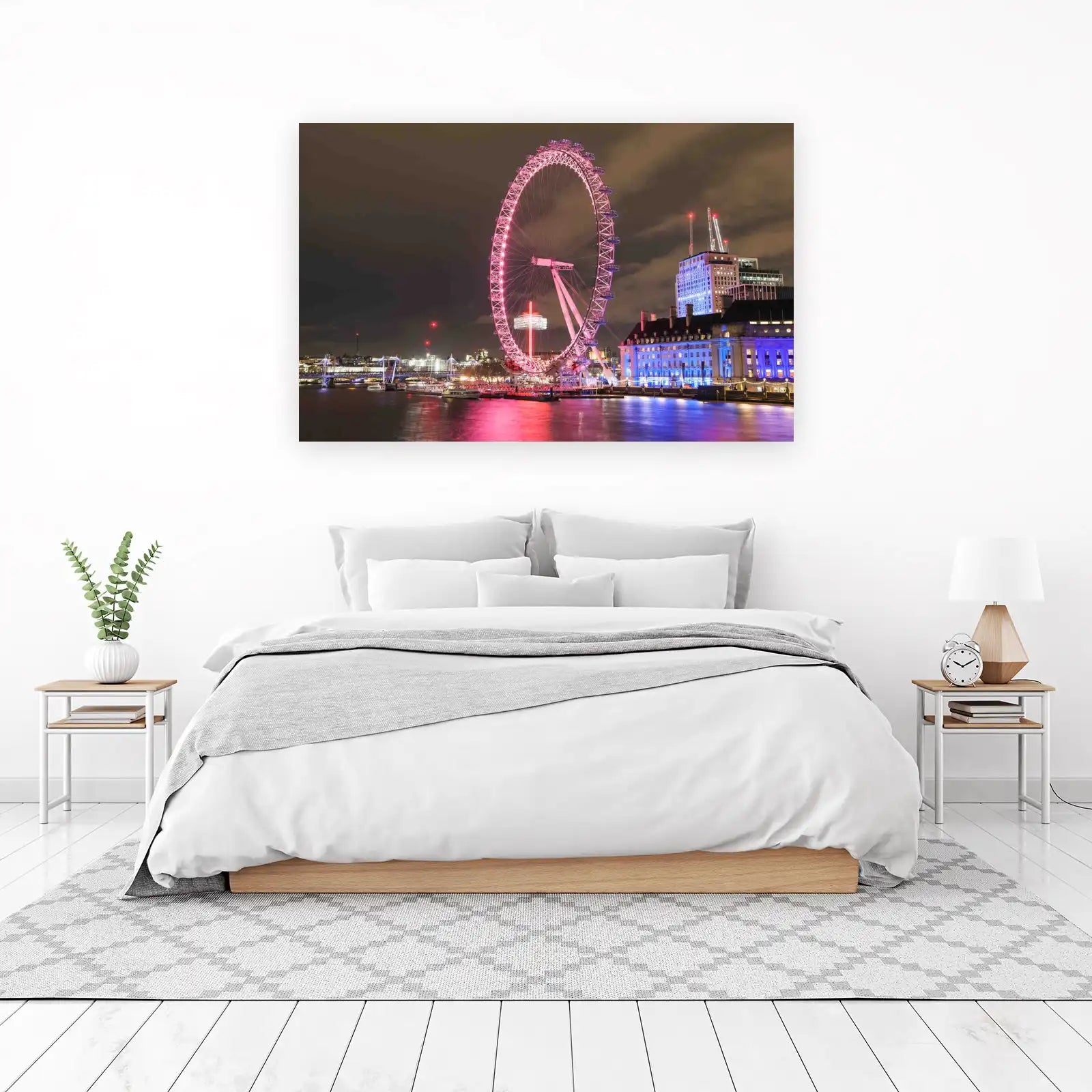 London Eye Night View Wall Art