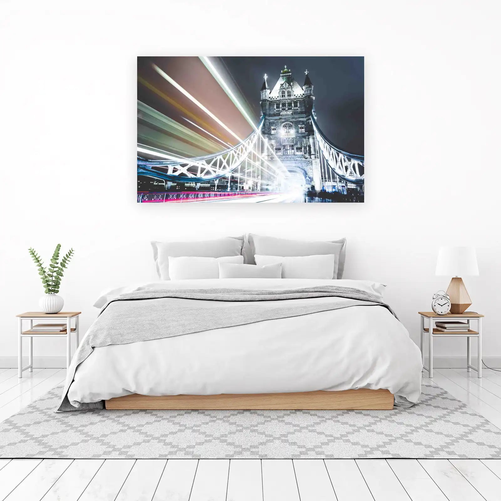 London Tower Bridge Light Trails Wall Art