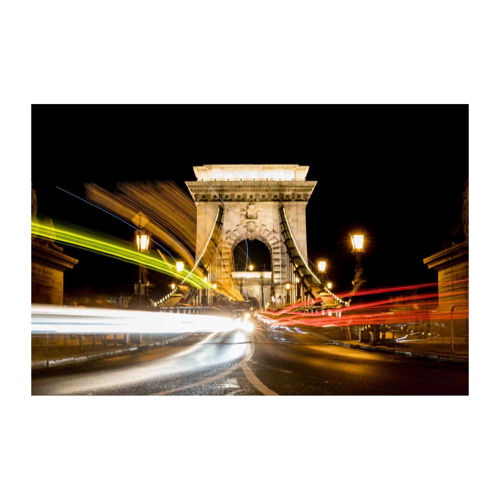 Night Cityscape Bridge Wall Art