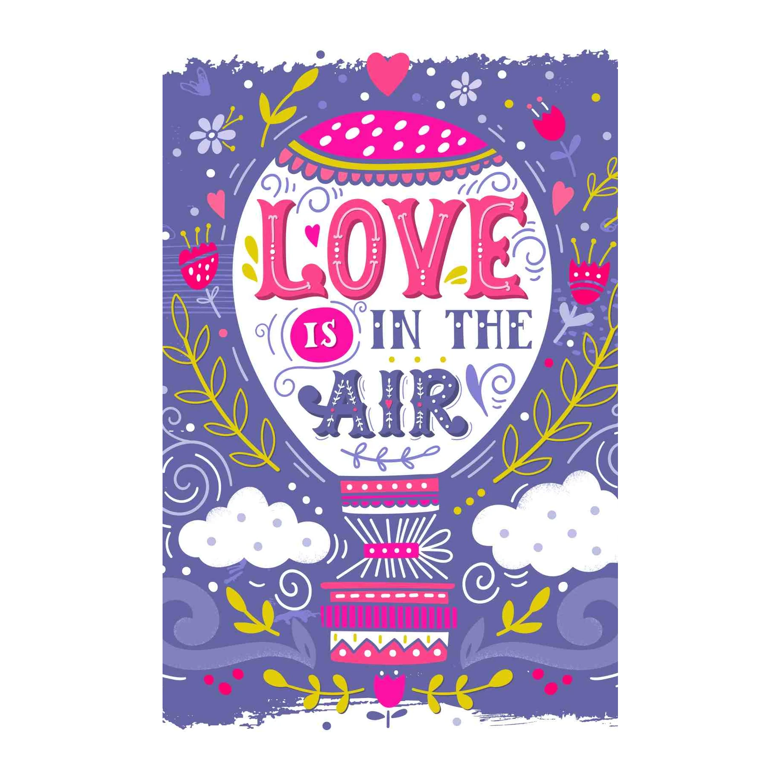 Love is in the Air Hot Air Balloon Wall Art