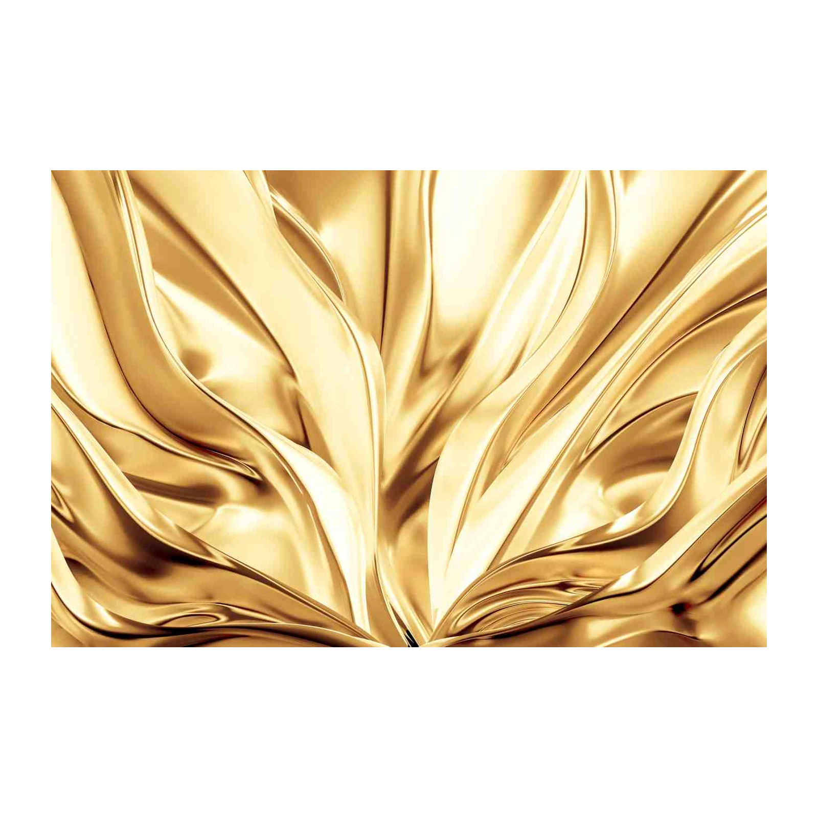 Luxurious Flowing Gold Abstract Wall Art