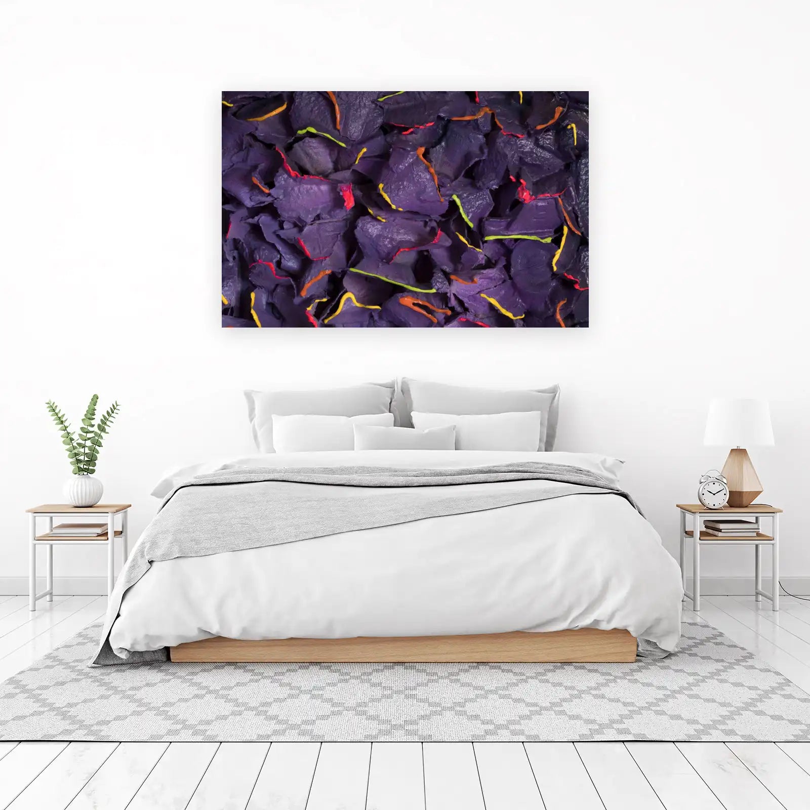 Vibrant Purple Abstract Texture Wall Art