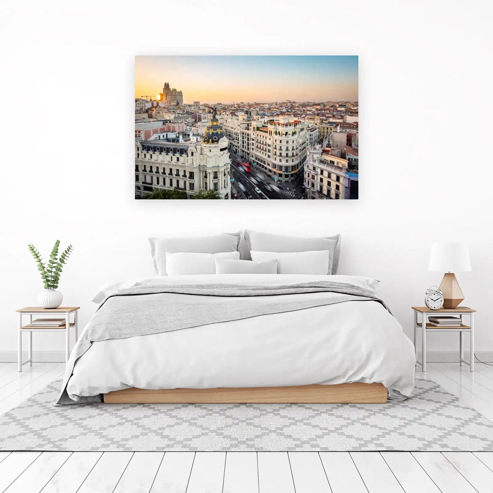 Madrid Cityscape Sunset Wall Art