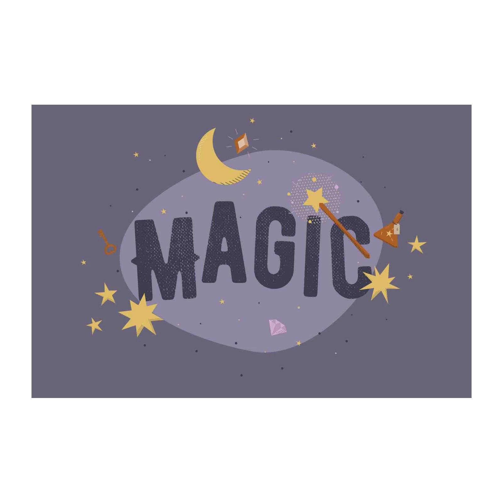 Enchanting Magic Word Typography Wall Art