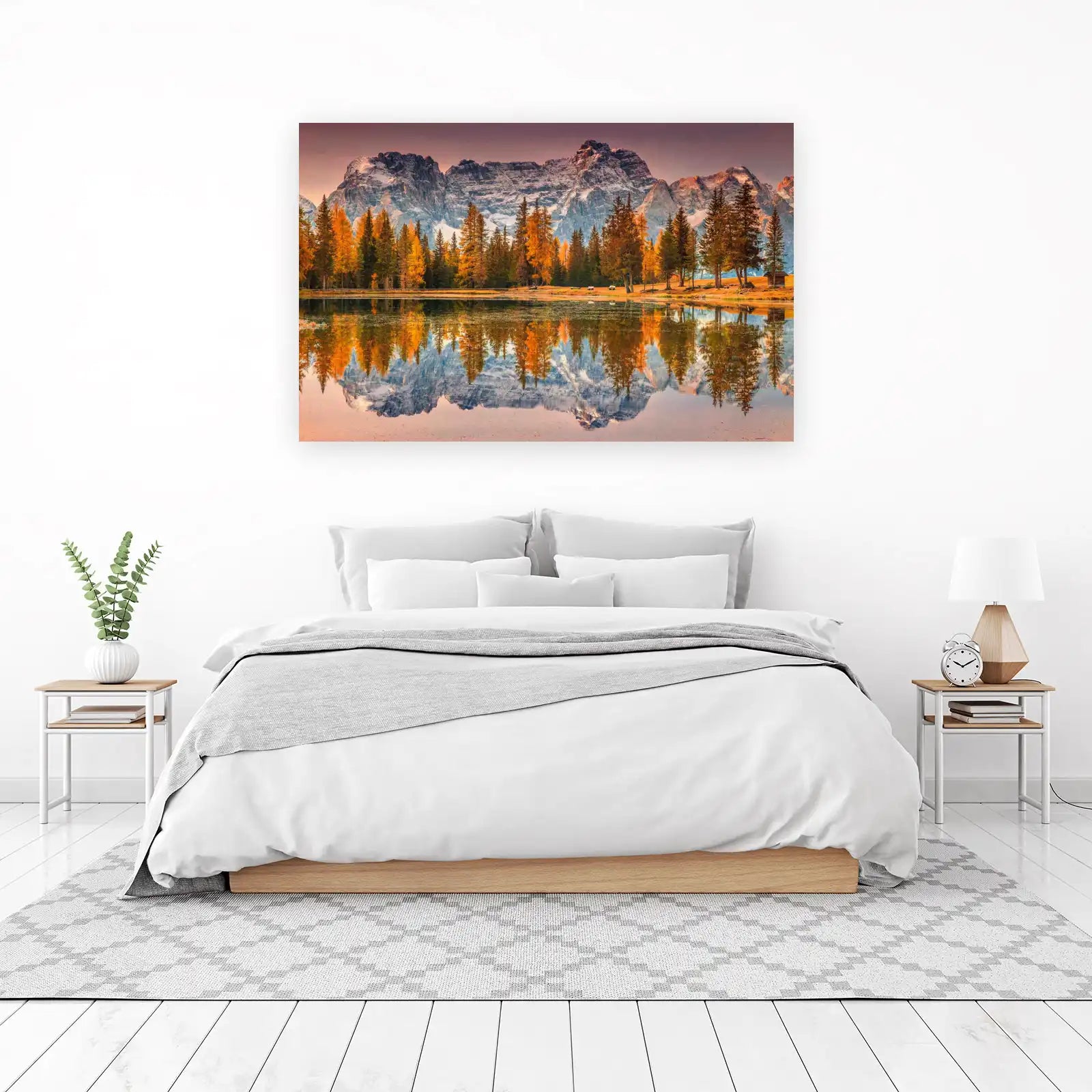 Autumn Mountain Lake Serenity Wall Art