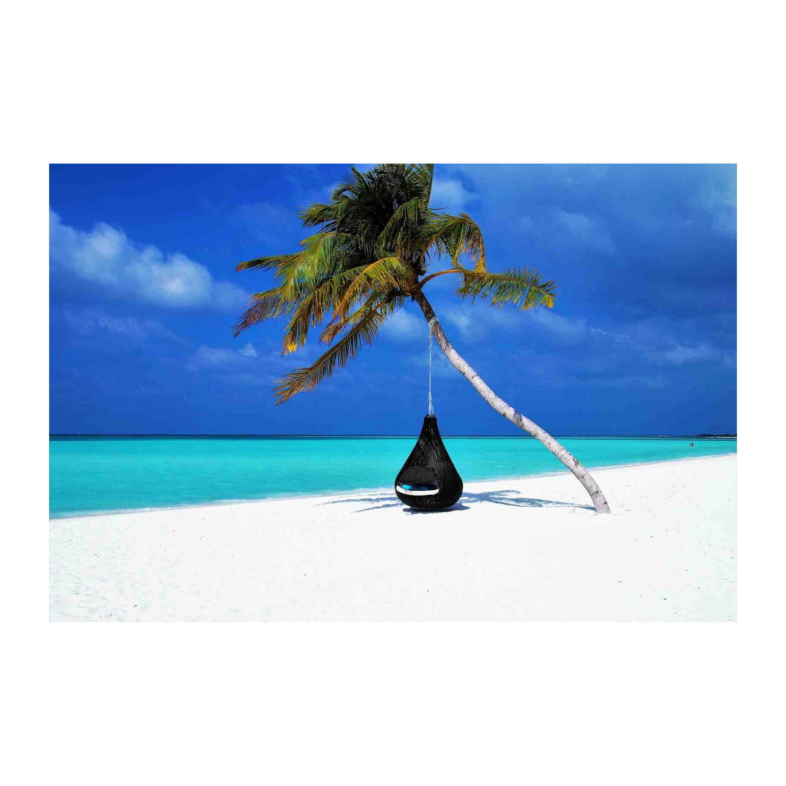 Tranquil Beach Hammock Tropical Paradise Wall Art