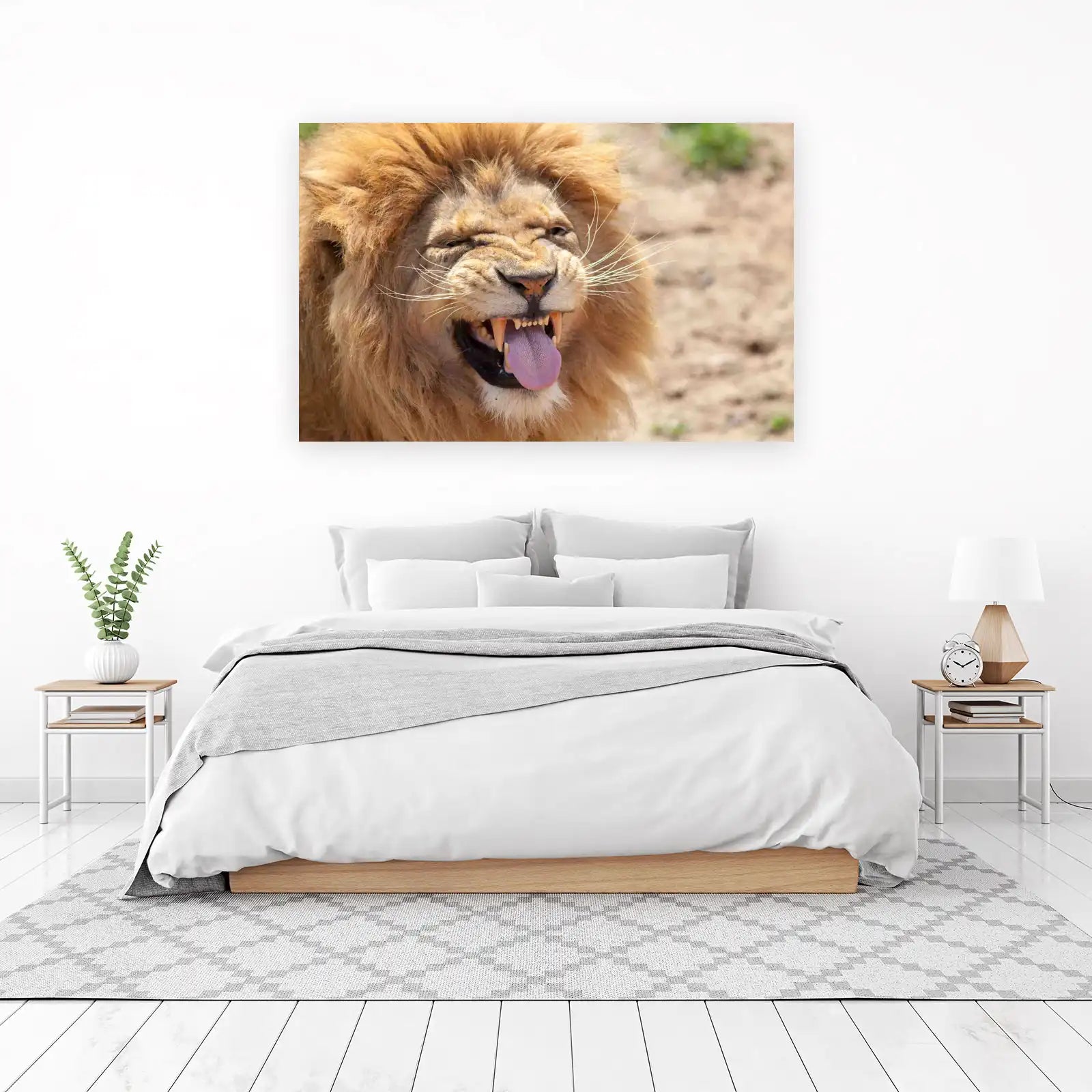 Majestic Lion Roaring Wall Art