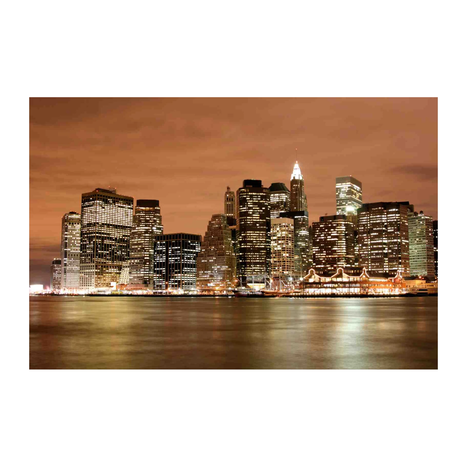 New York City Skyline at Dusk Wall Art