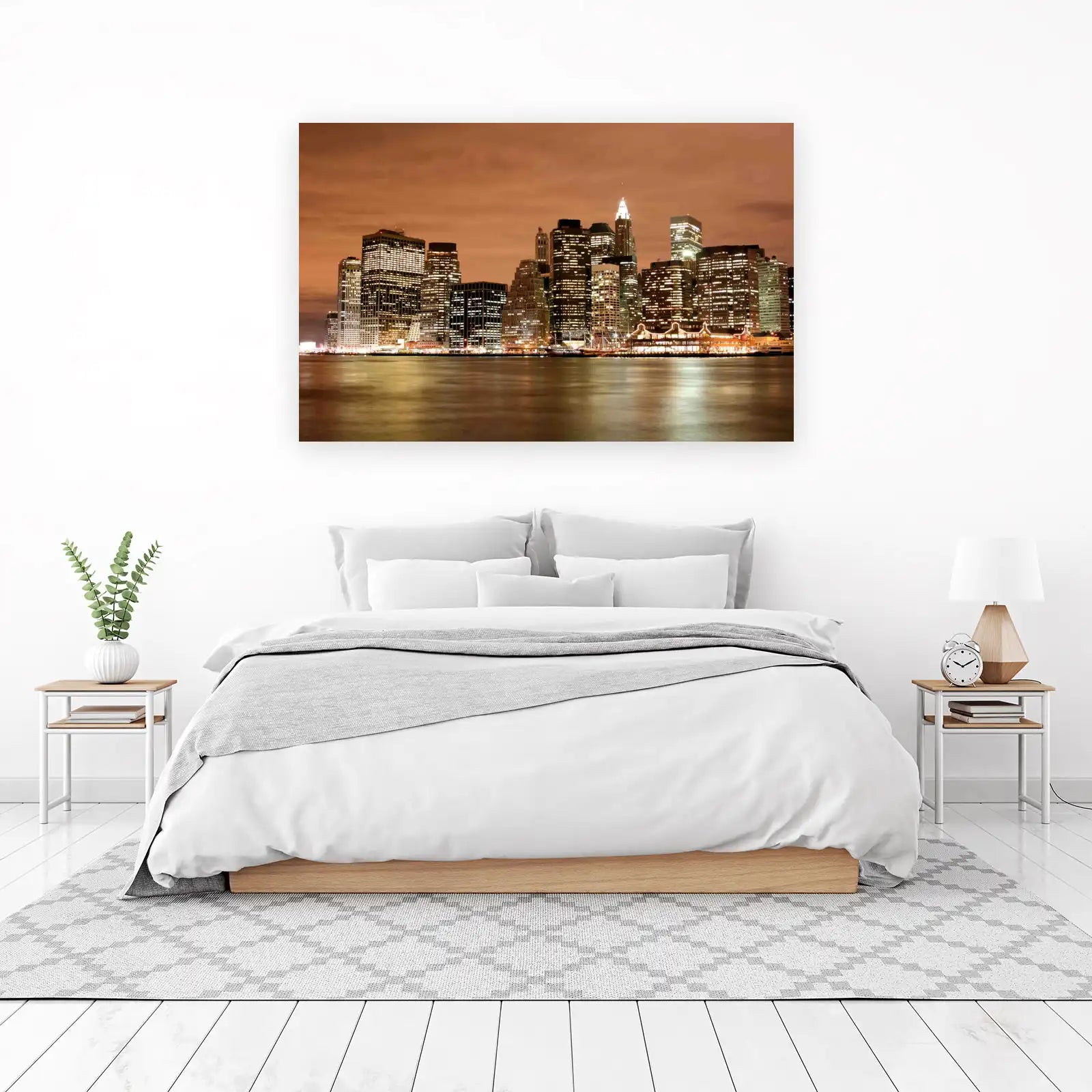 New York City Skyline at Dusk Wall Art