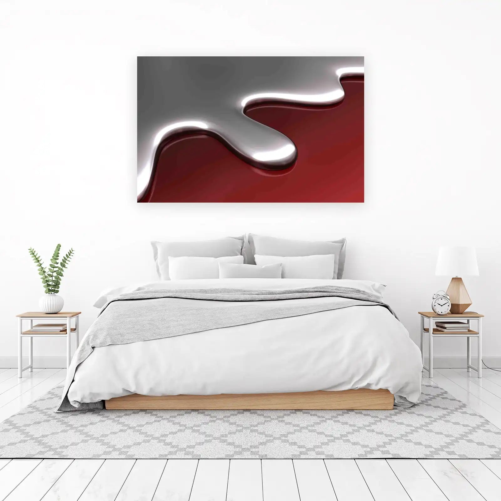 Flowing Mercury Metal Abstract Wall Art