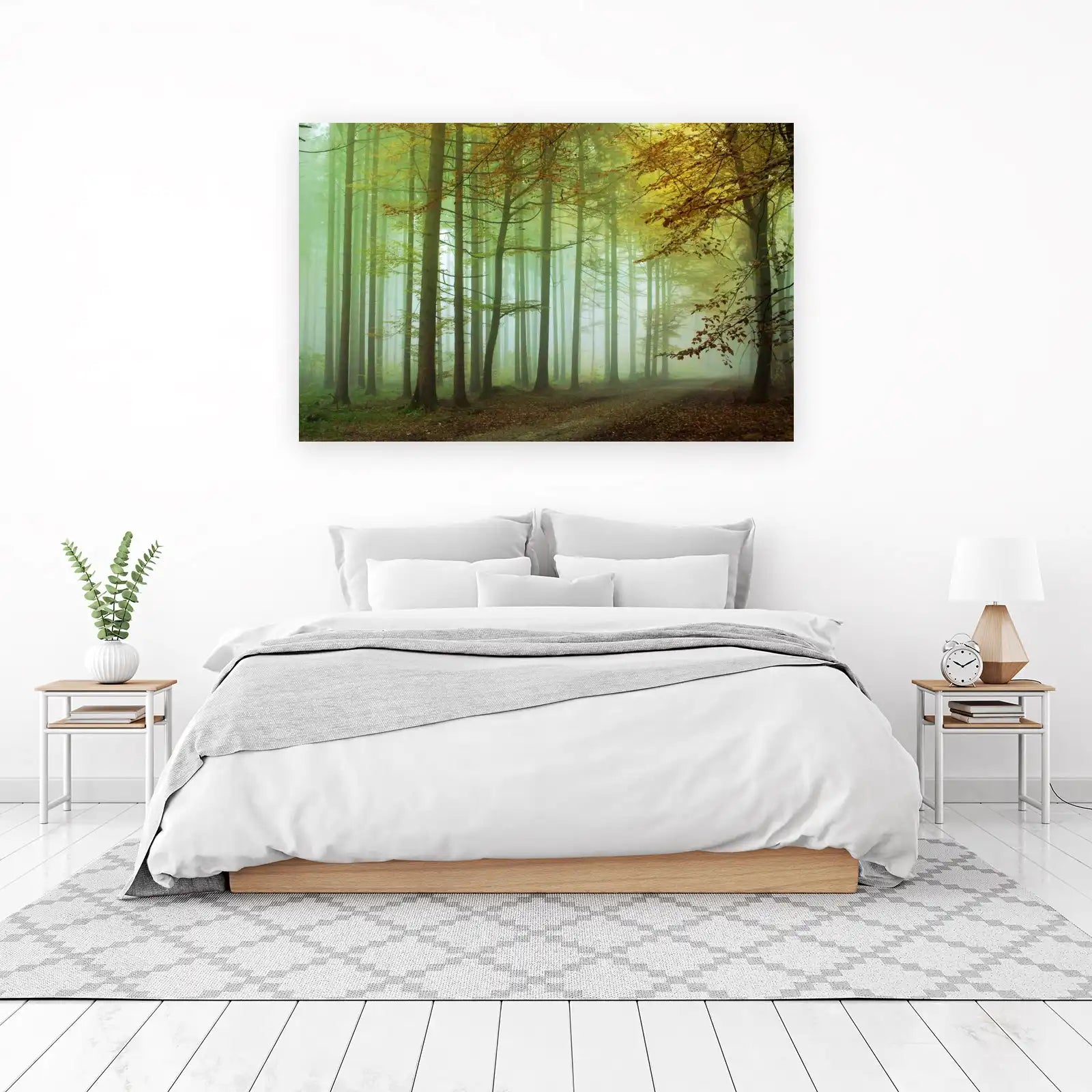 Misty Forest Path Wall Art