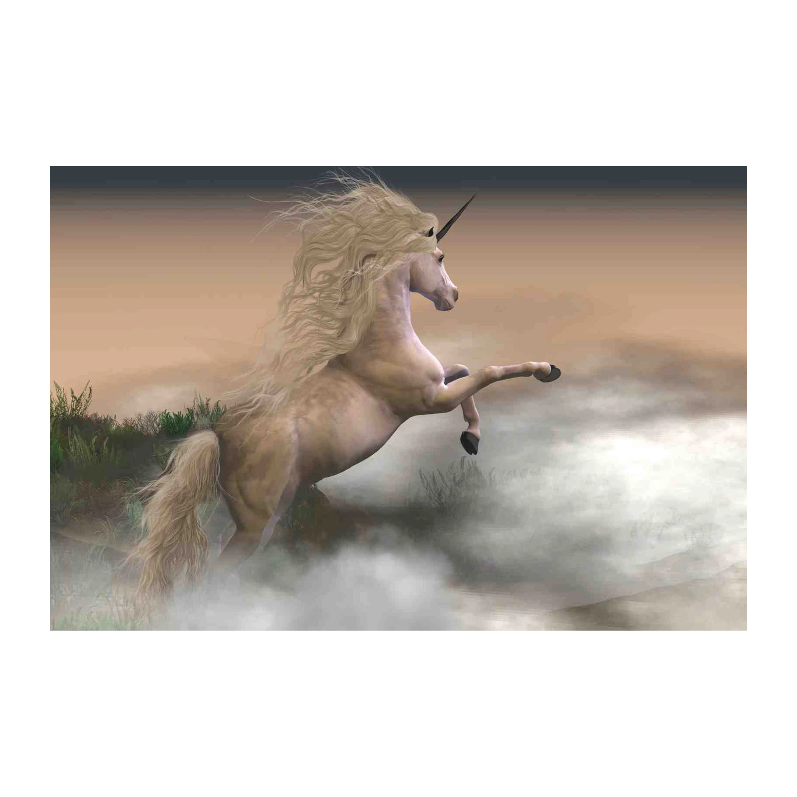 Majestic Unicorn Rearing Up Wall Art