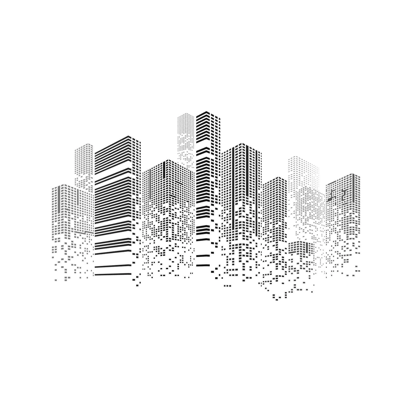 Modern Cityscape Skyline Wall Art