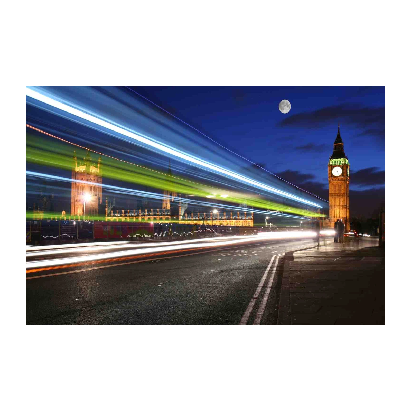 London Big Ben Light Streaks Wall Art