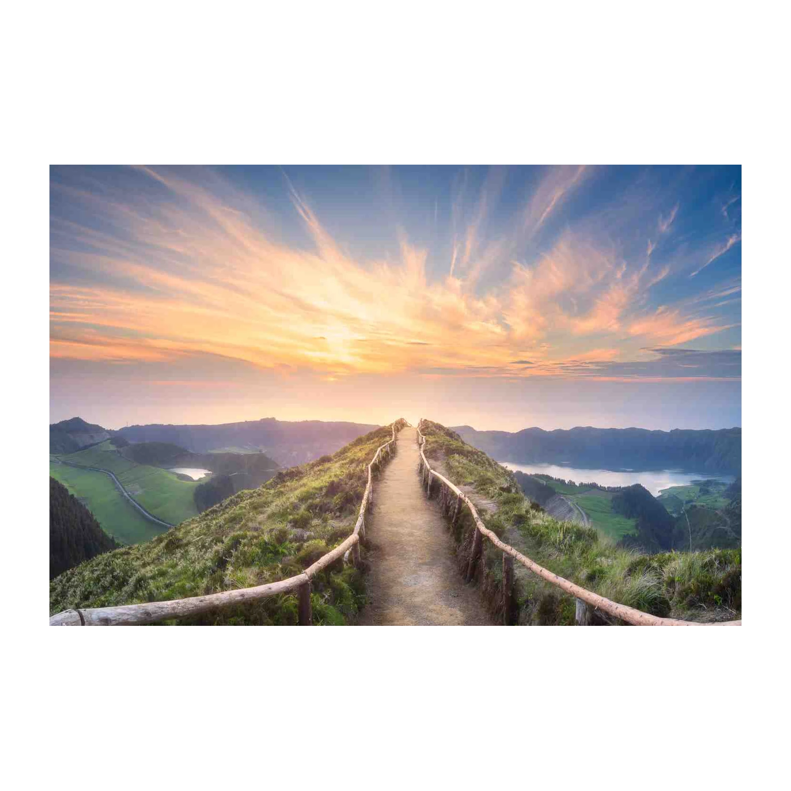 Scenic Mountain Path Sunset Wall Art