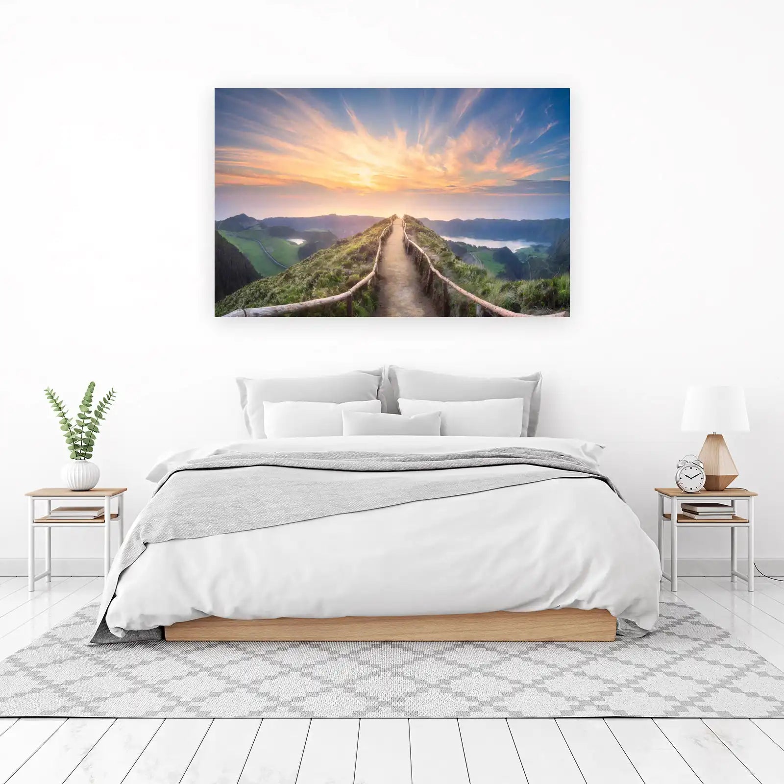 Scenic Mountain Path Sunset Wall Art