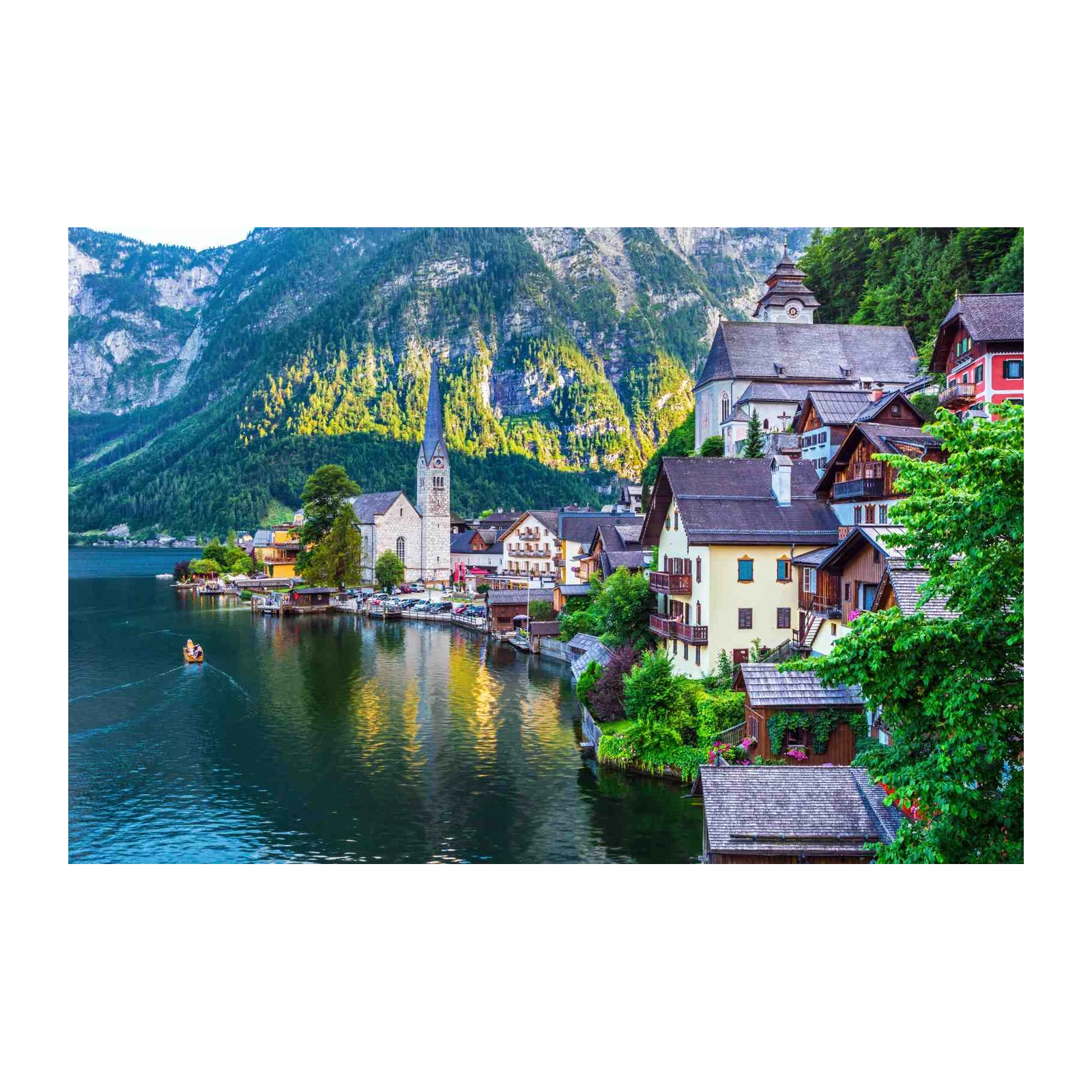 Hallstatt Lakeside Village Wall Art
