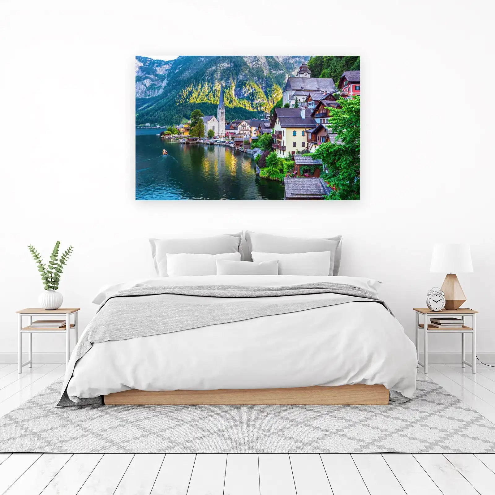 Hallstatt Lakeside Village Wall Art