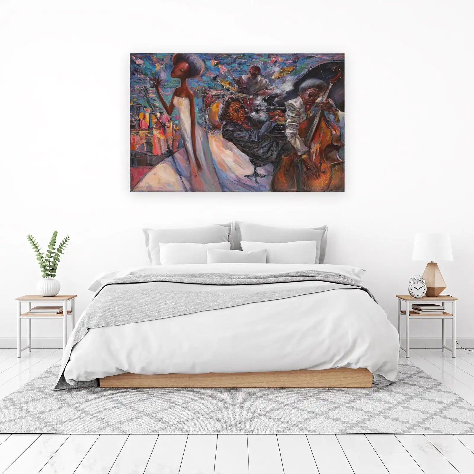 Captivating Jazz Night Scene Wall Art
