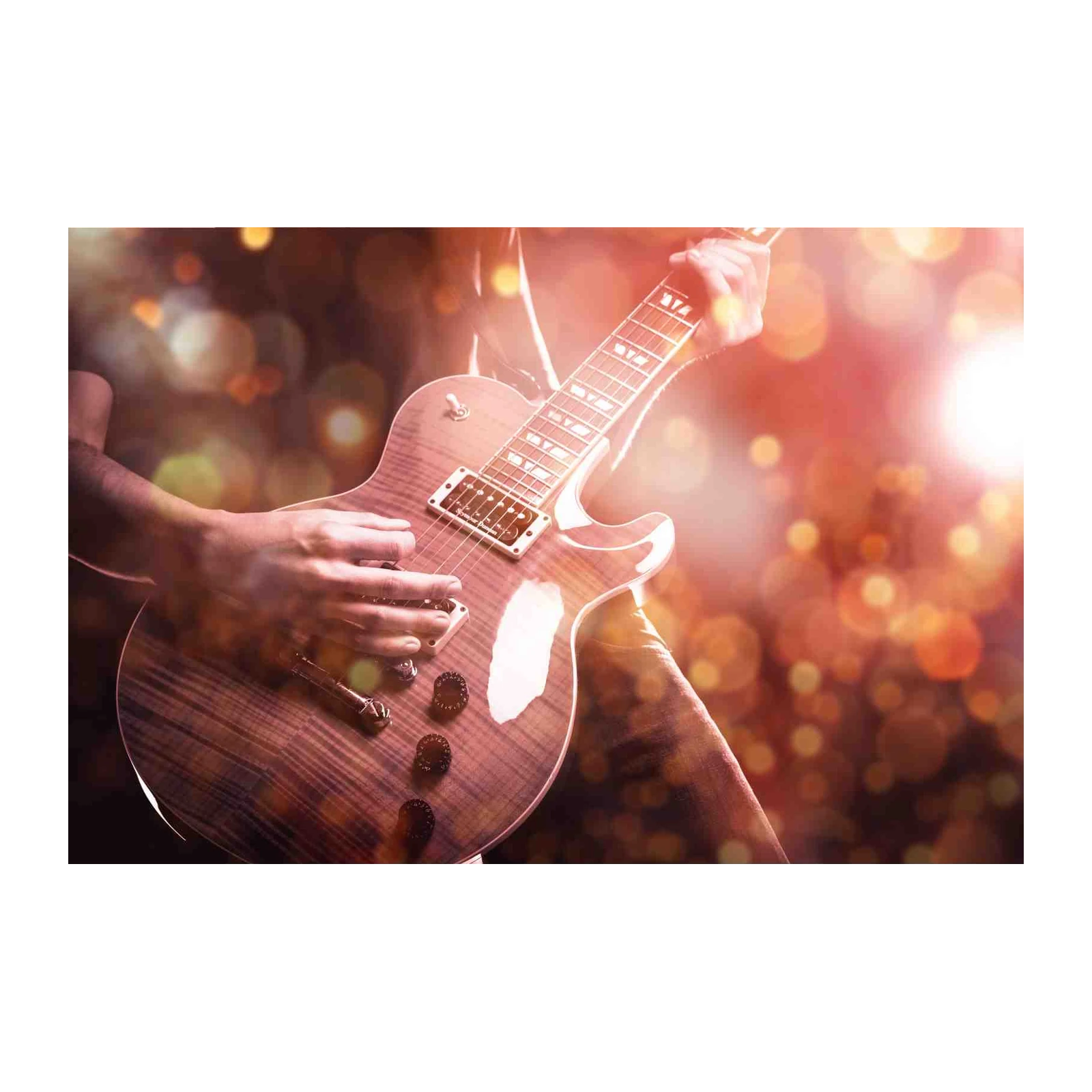 Rockstar Guitarist Bokeh Wall Art
