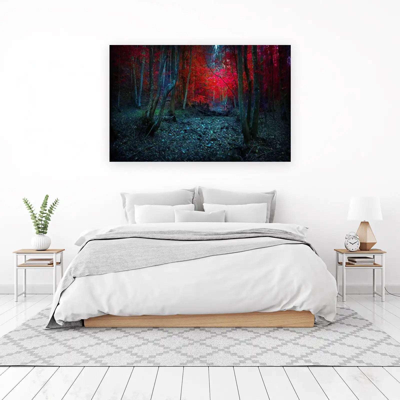 Enchanted Forest Red Autumn Wall Art