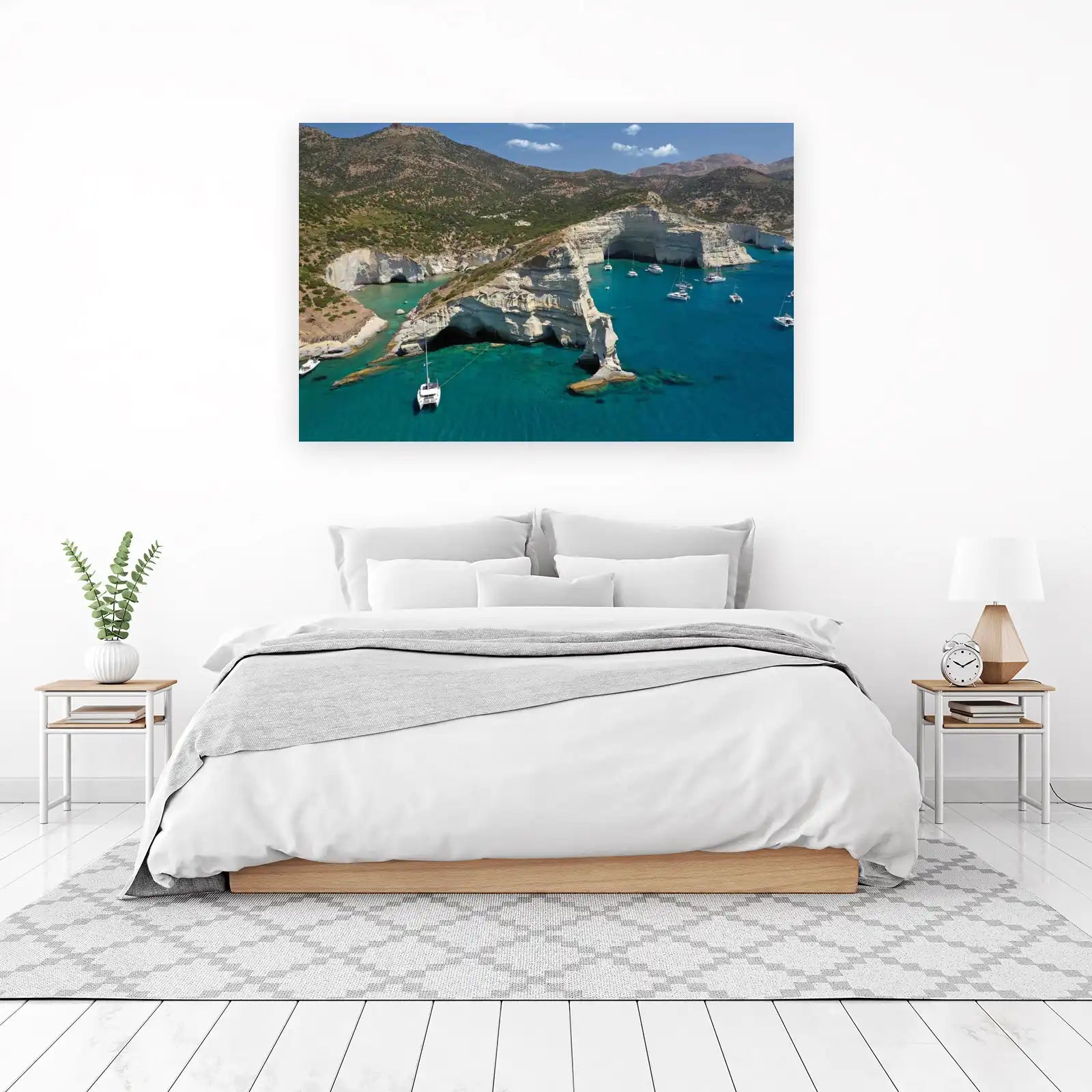 Tropical Paradise Sailboat Cove Wall Art