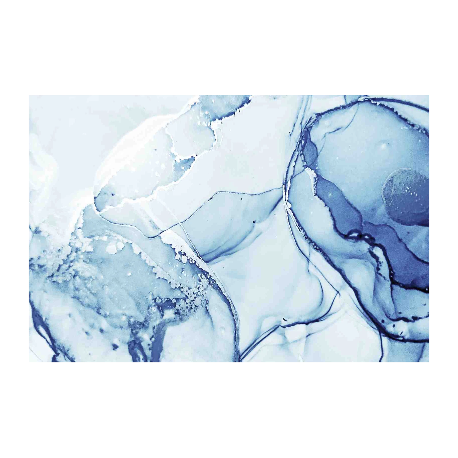 Abstract Indigo Flow Wall Art
