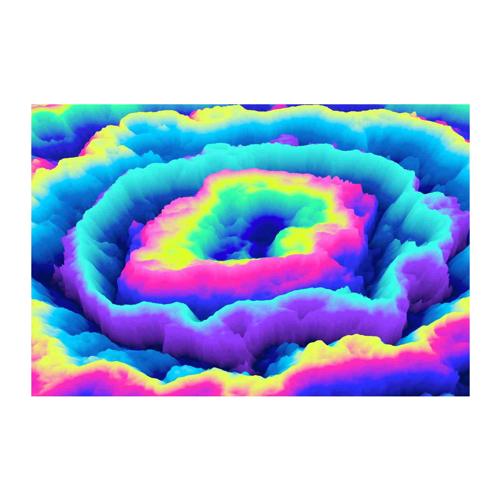 Vibrant Psychedelic Swirl Wall Art