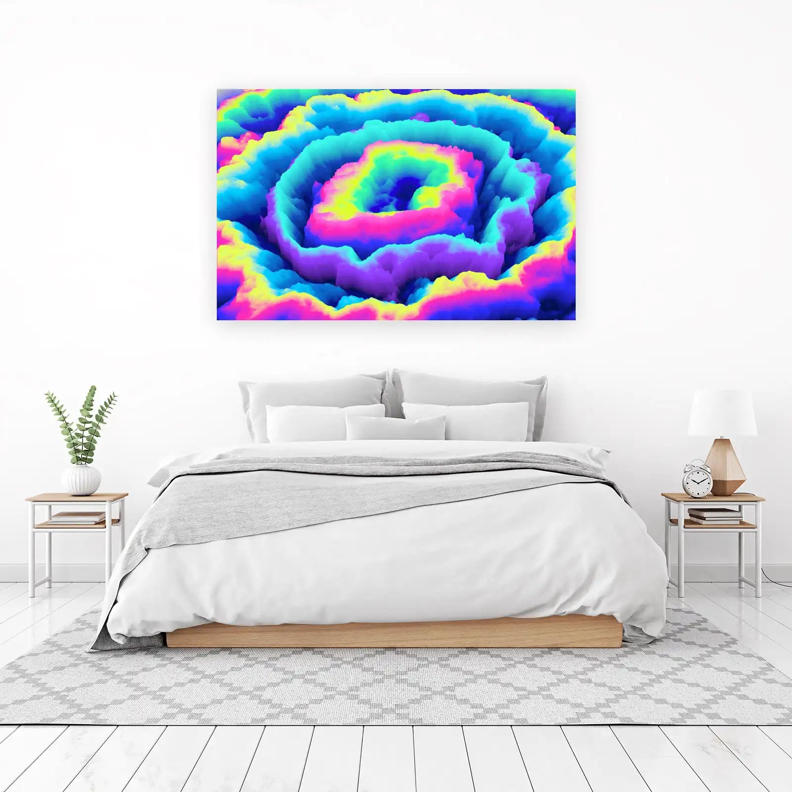 Vibrant Psychedelic Swirl Wall Art
