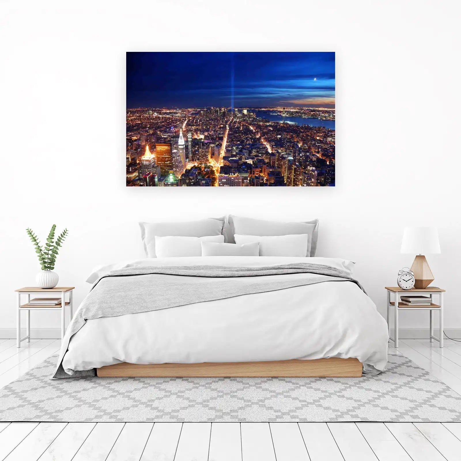 New York Skyline at Night Wall Art