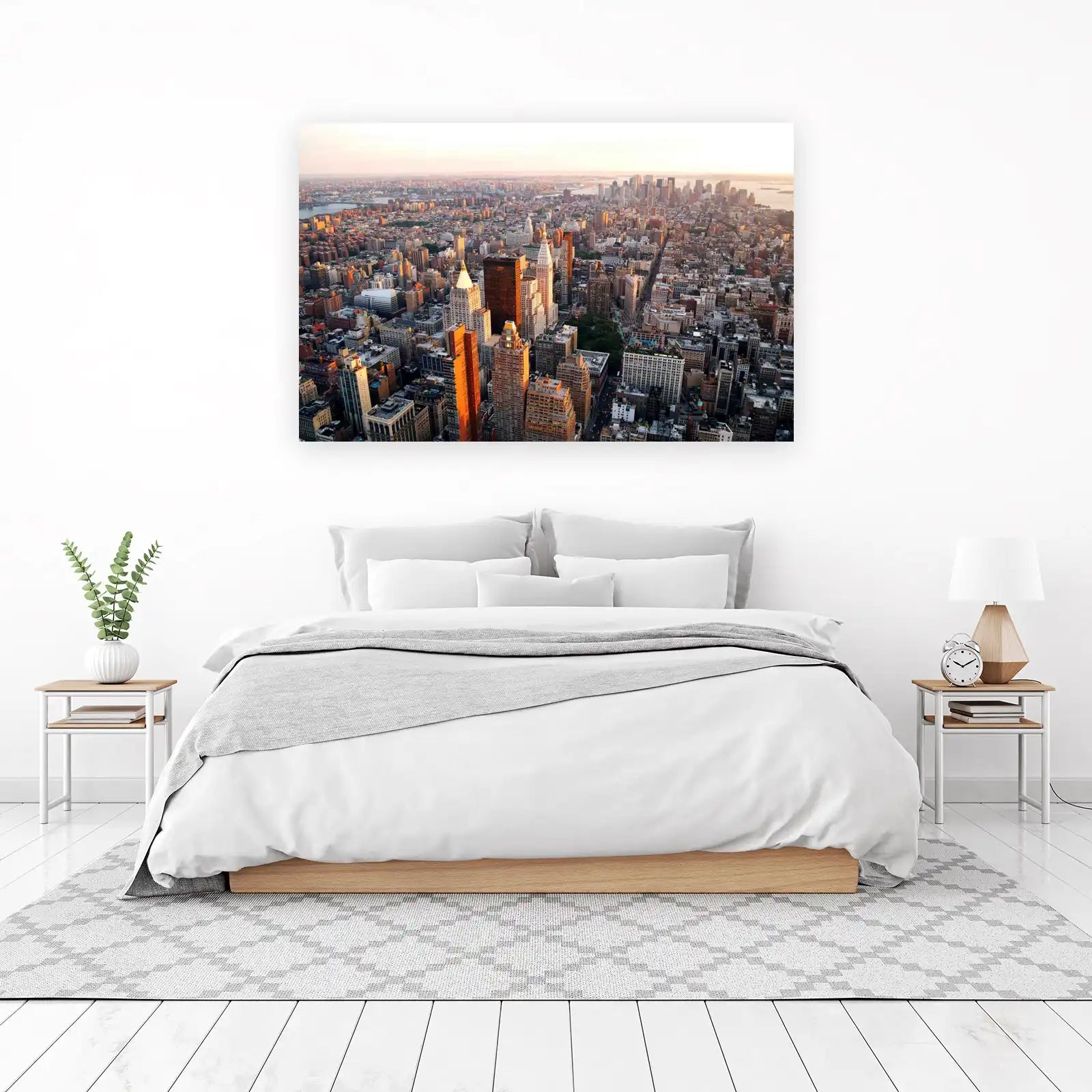 New York City Skyline Golden Hour Wall Art