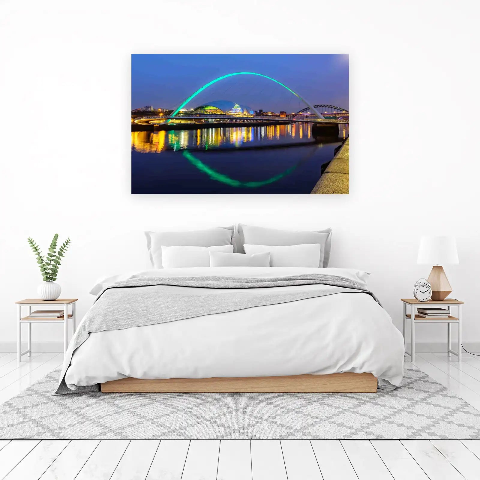 Millennium Bridge Night Skyline Wall Art