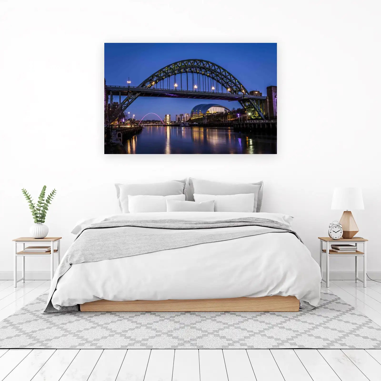 Tyne Bridge at Dusk Cityscape Wall Art