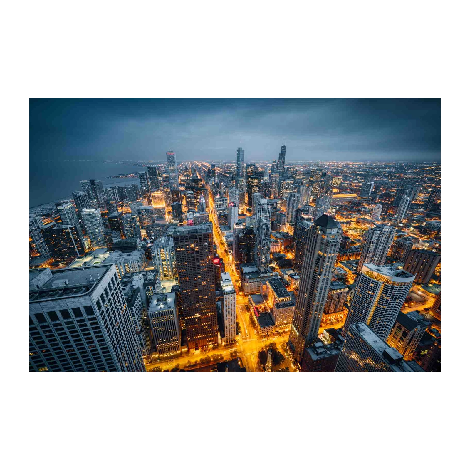 Urban Nightscape Skyline Wall Art