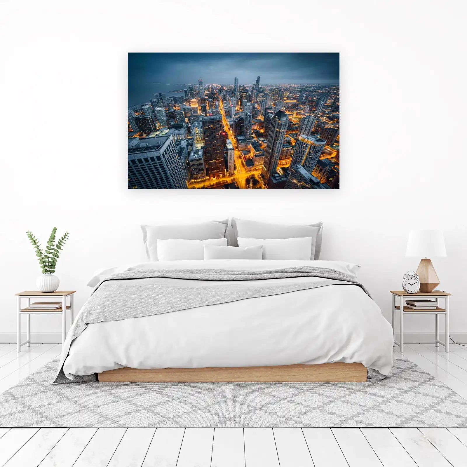 Urban Nightscape Skyline Wall Art