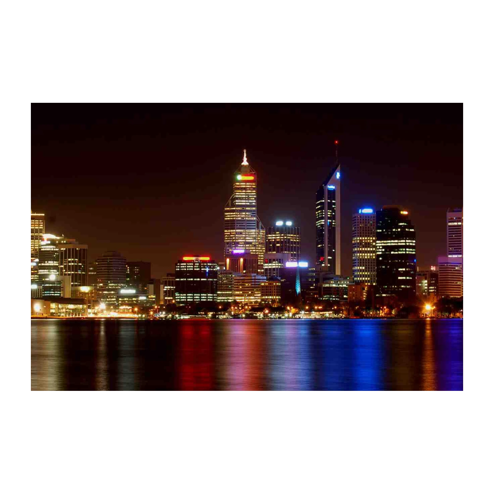 Cityscape Night Lights Wall Art