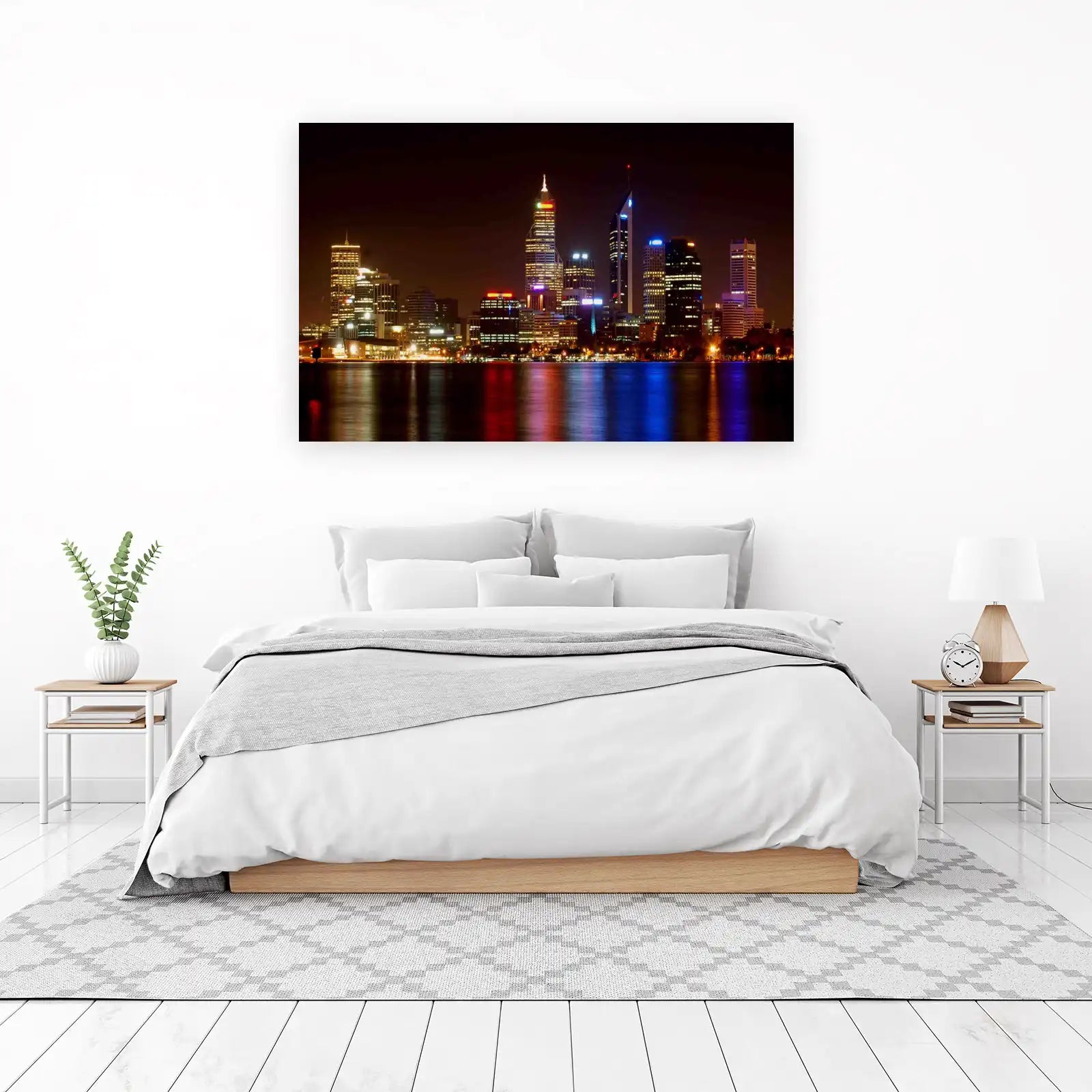 Cityscape Night Lights Wall Art