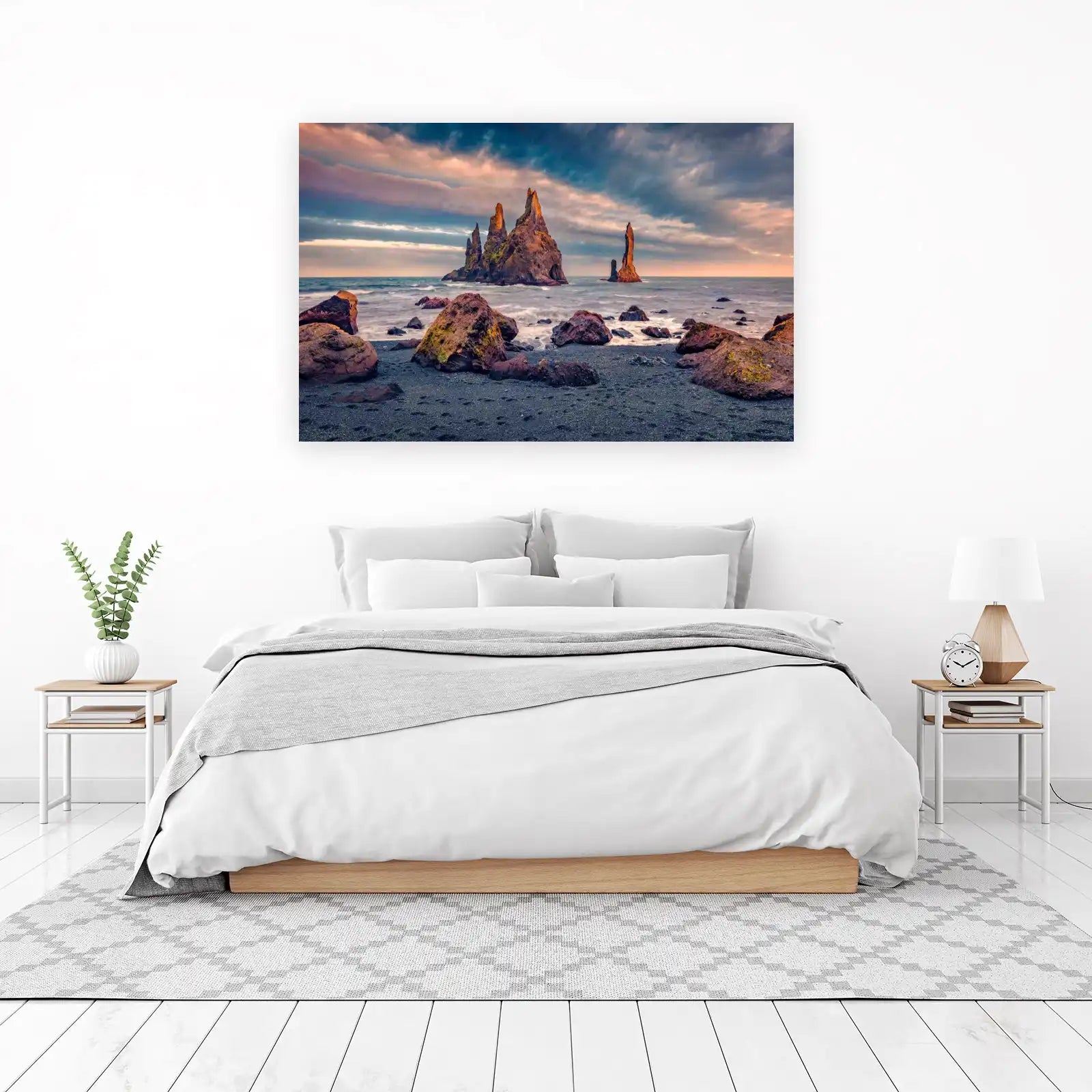 Dramatic Icelandic Sea Stacks Wall Art