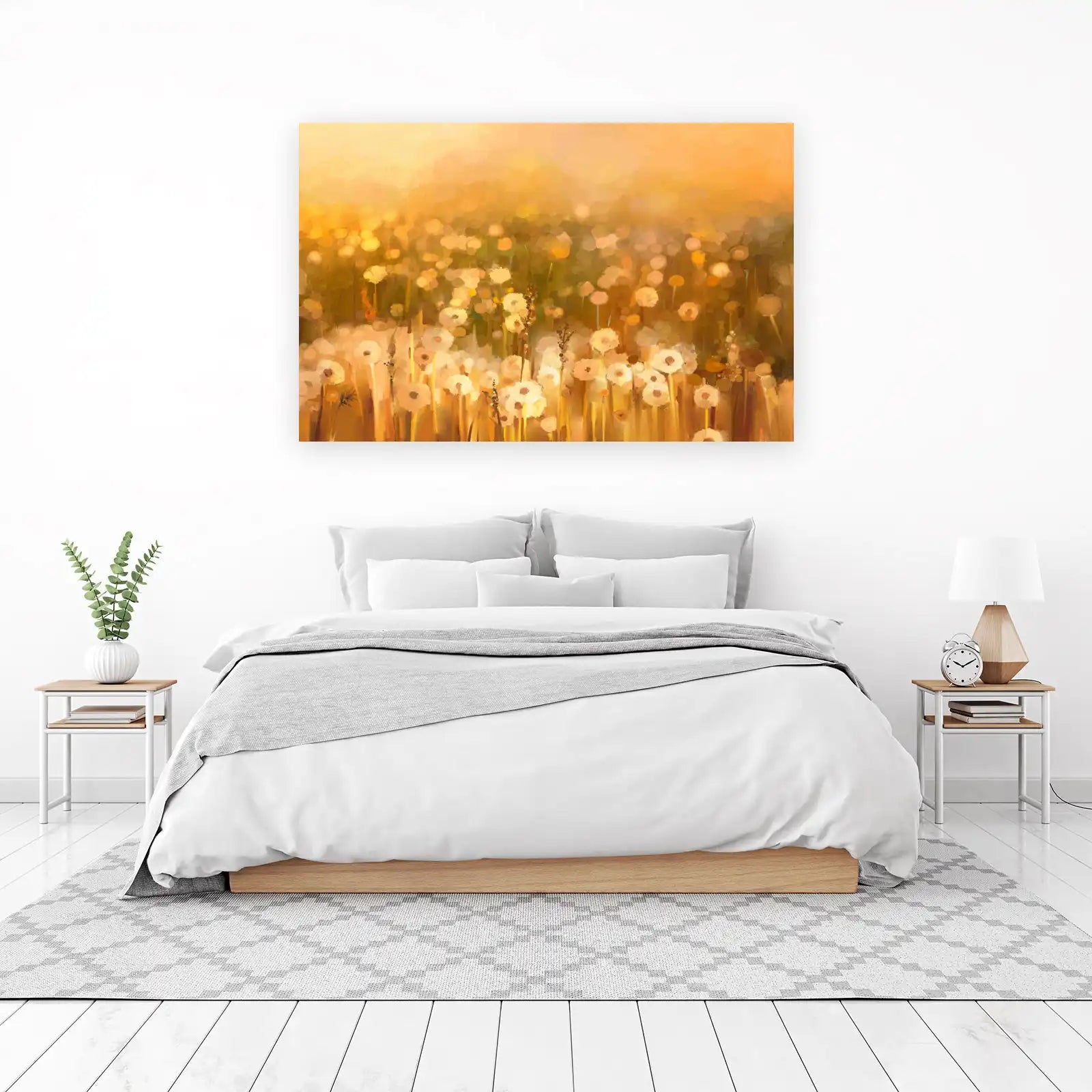 Golden Meadow Serenity Dandelion Wall Art
