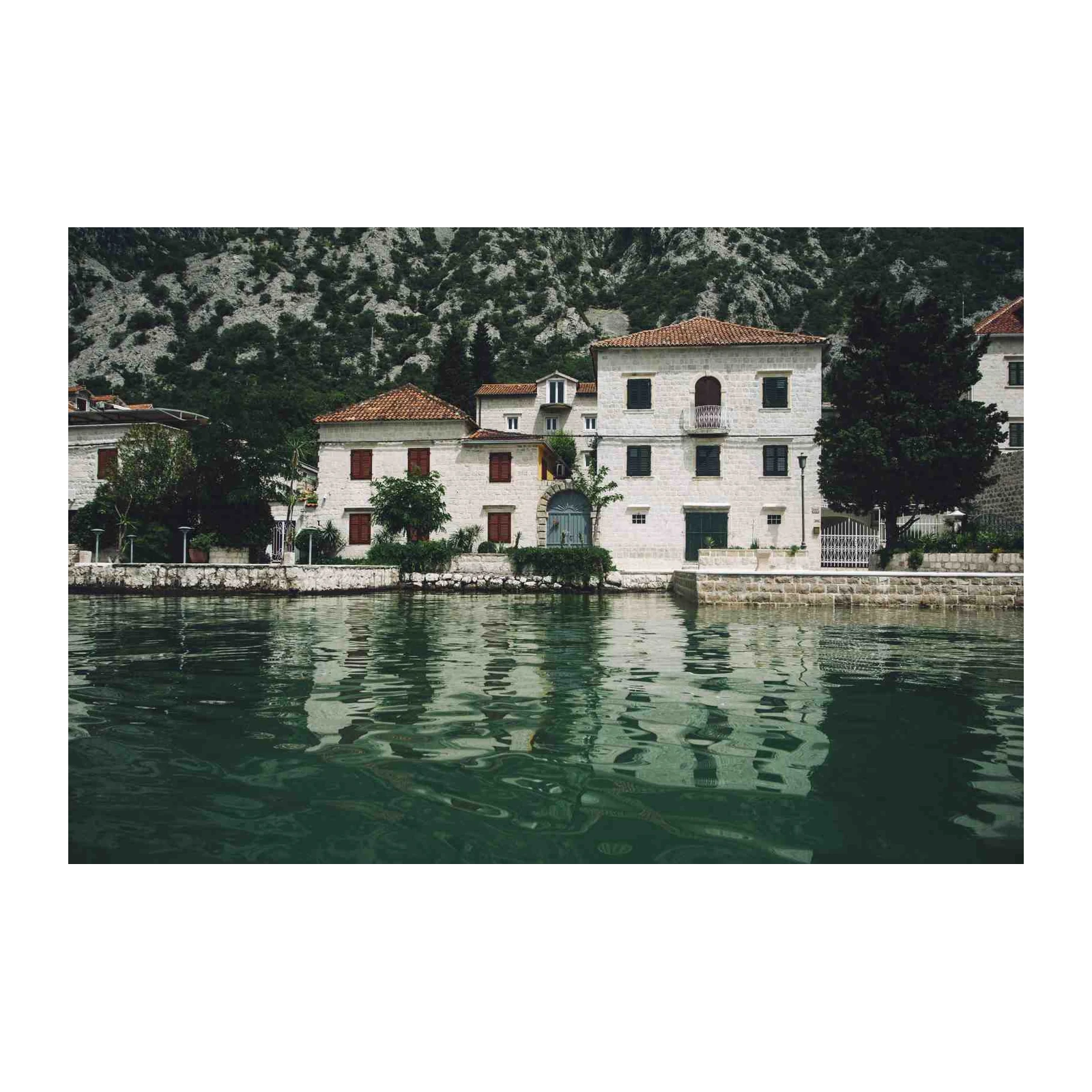 Serene Coastal Homes Reflection Wall Art