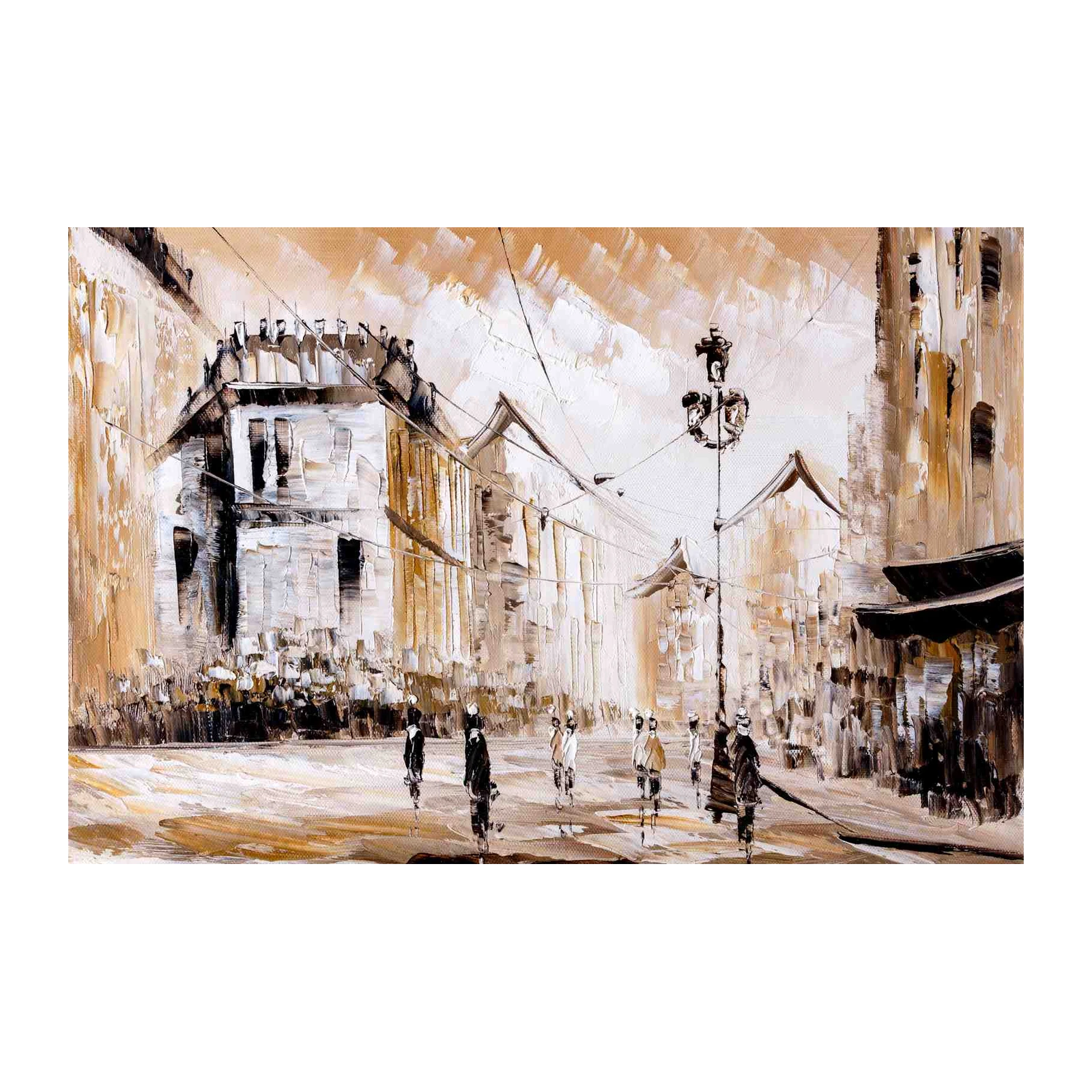 Impressionist Cityscape Textured Wall Art