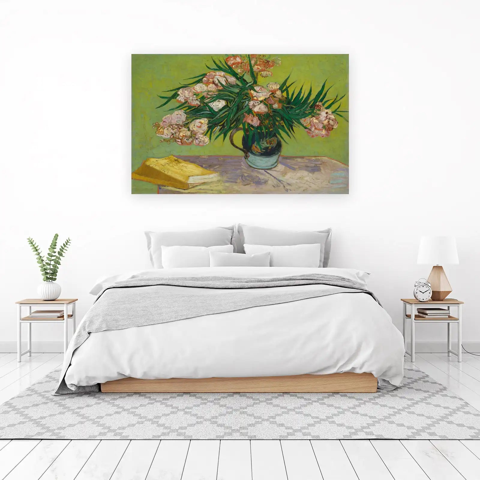 Van Gogh Oleanders & Book Wall Art - Post-Impressionist Art