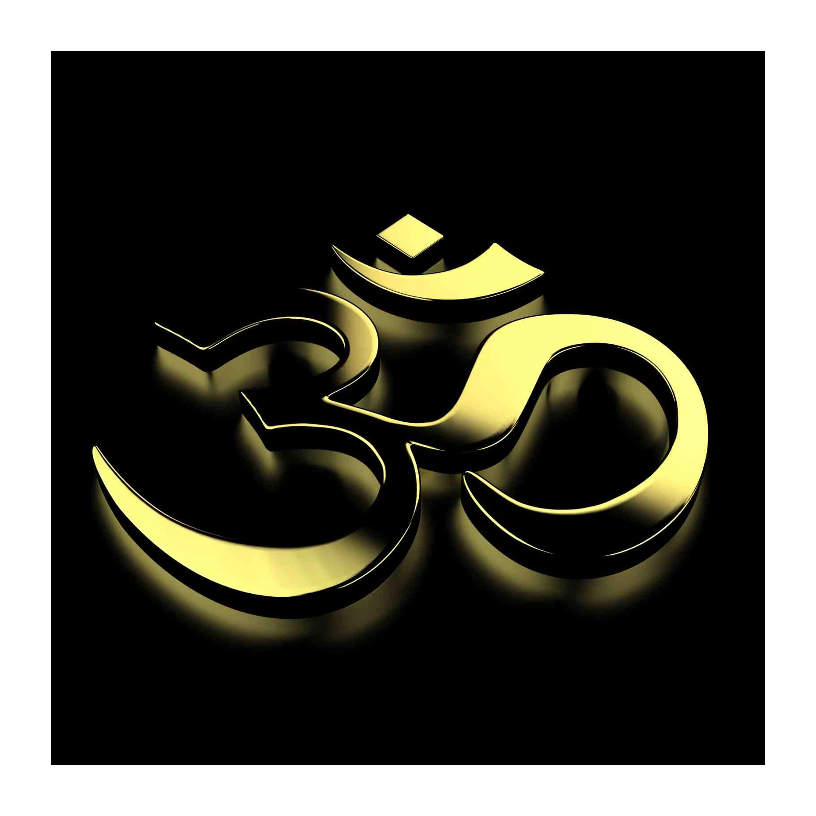 Golden Om Symbol Meditation Wall Art