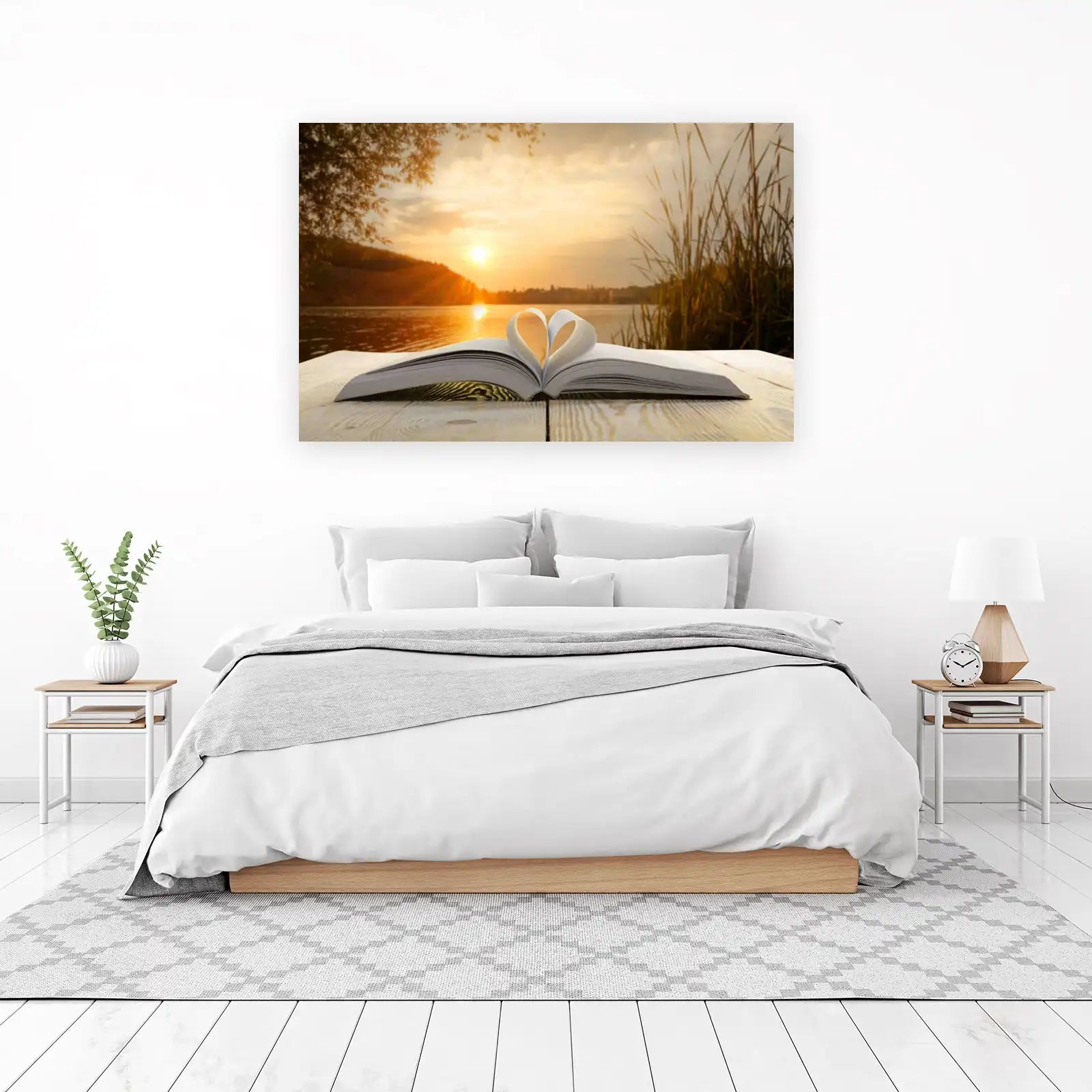 Love Story Sunset Book Wall Art Art