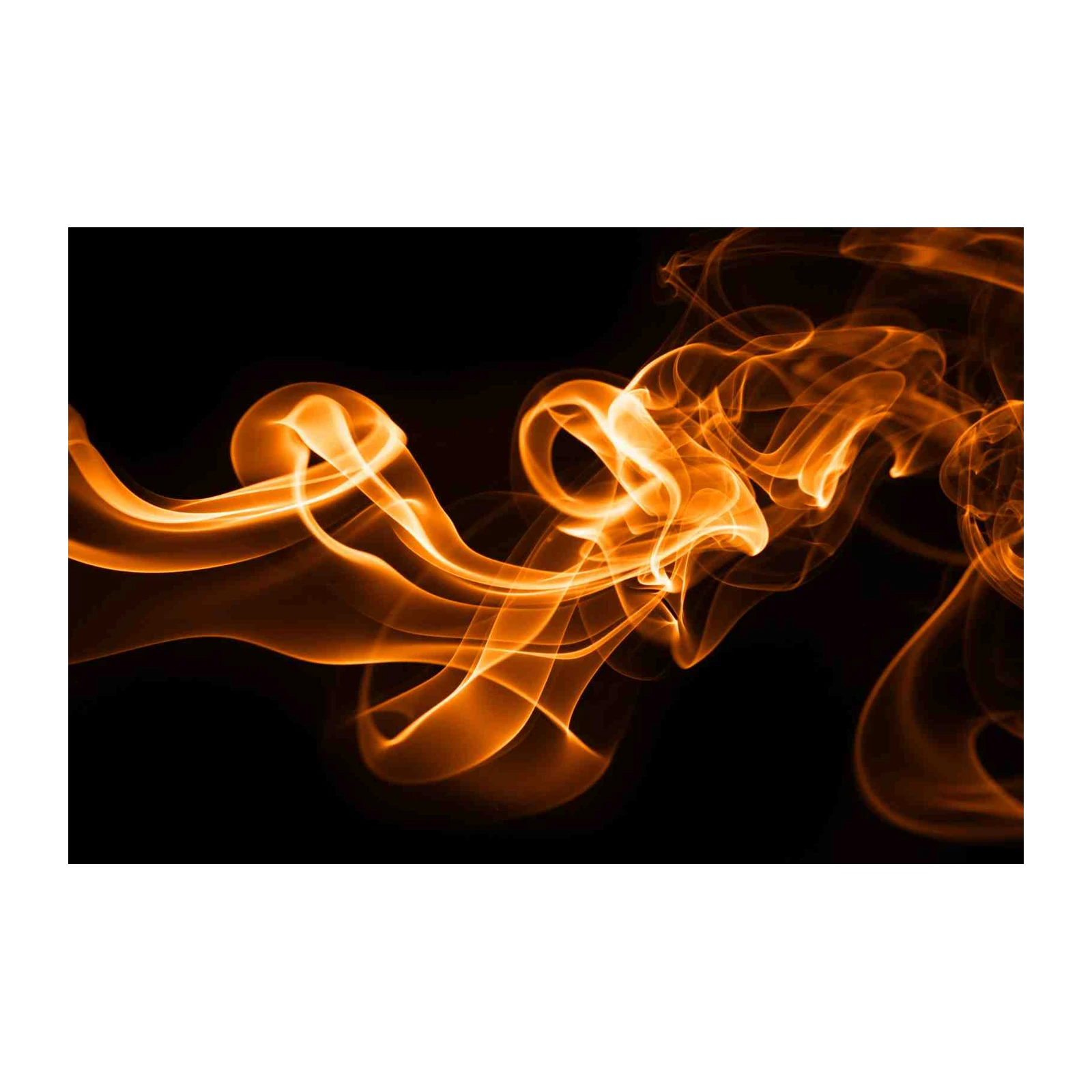Fiery Orange Smoke Abstract Wall Art