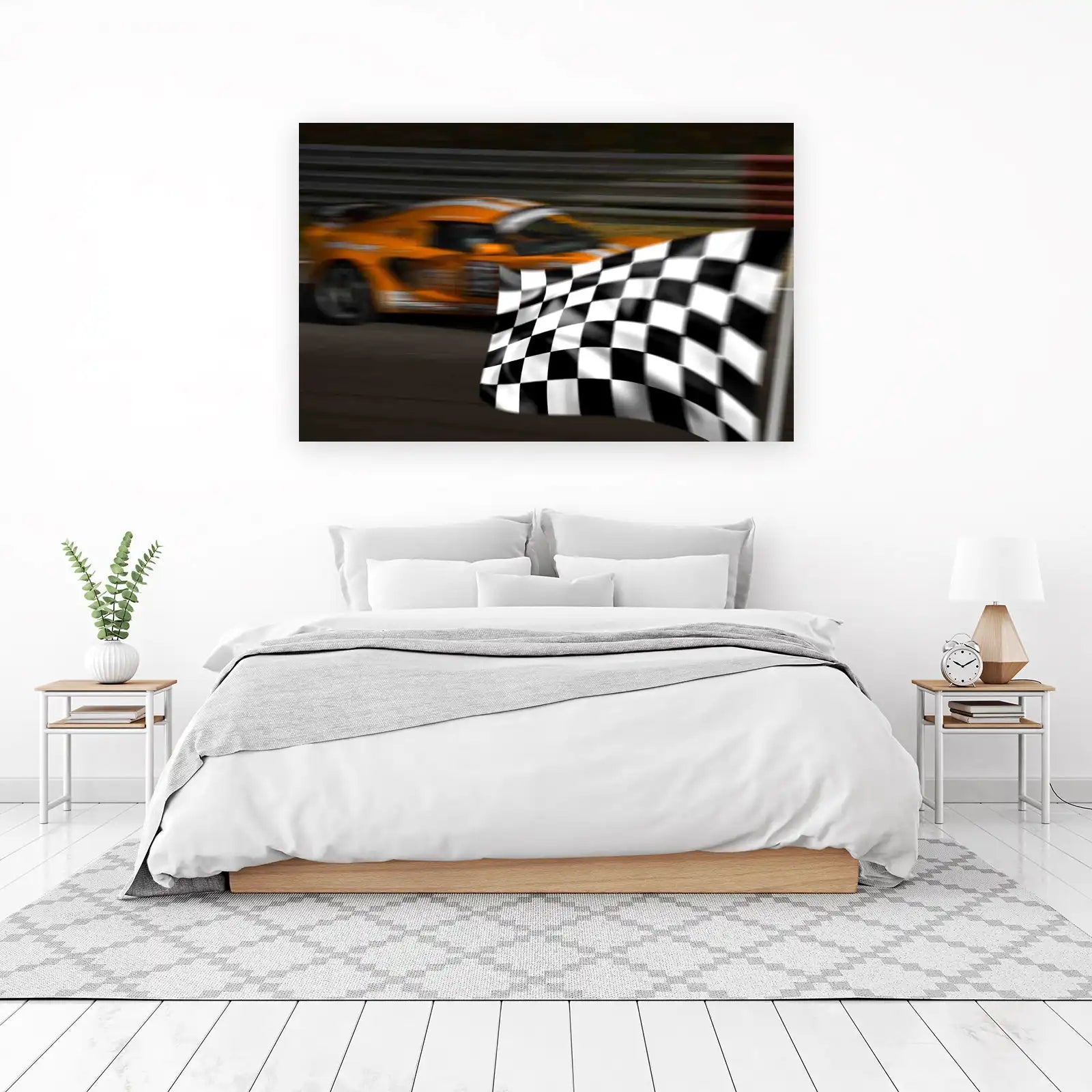 Dynamic Racing Finish Line Wall Art