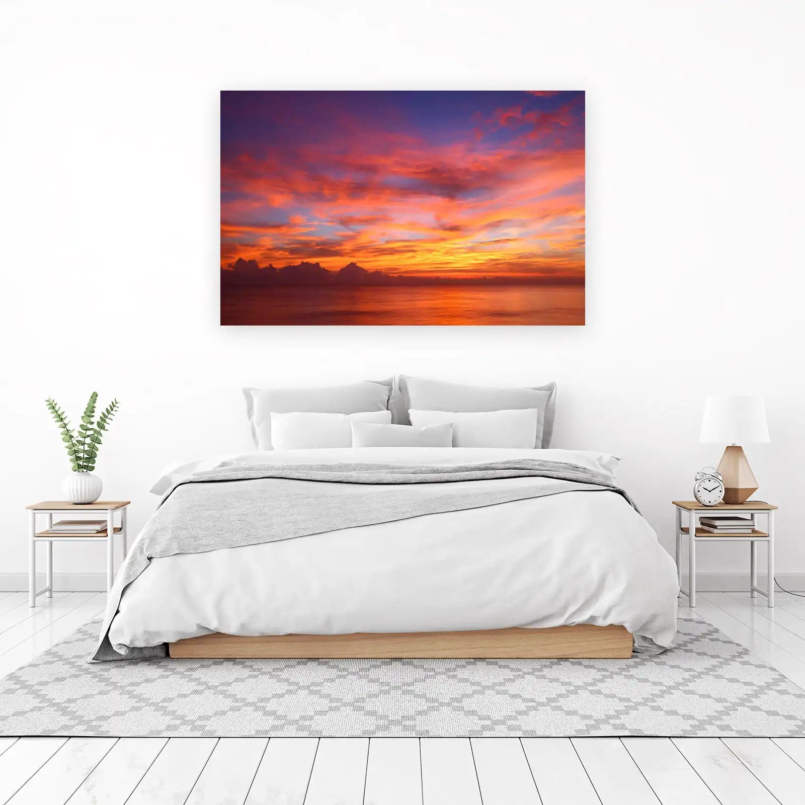 Vibrant Sunset Ocean Wall Art