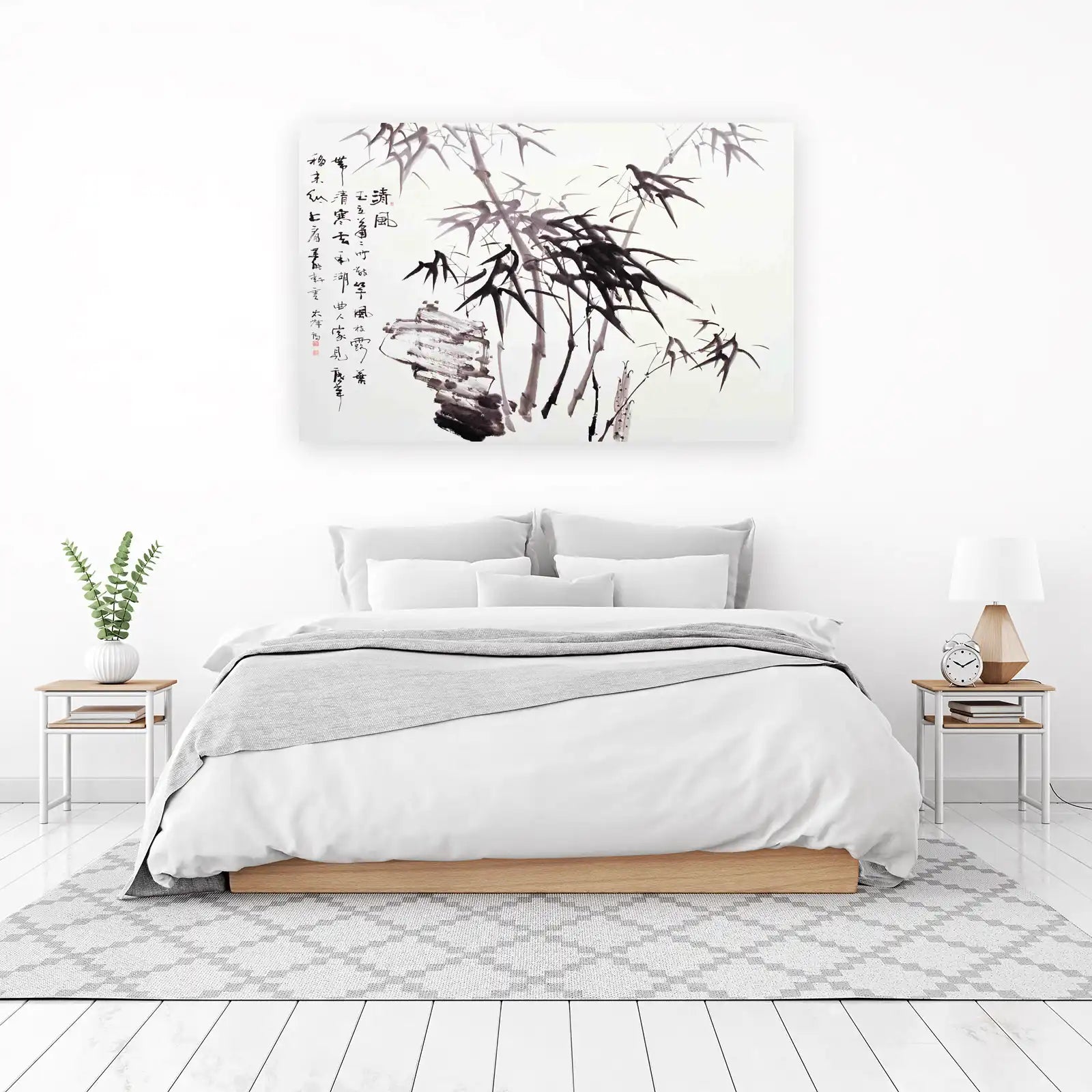 Zen Bamboo & Calligraphy Wall Art