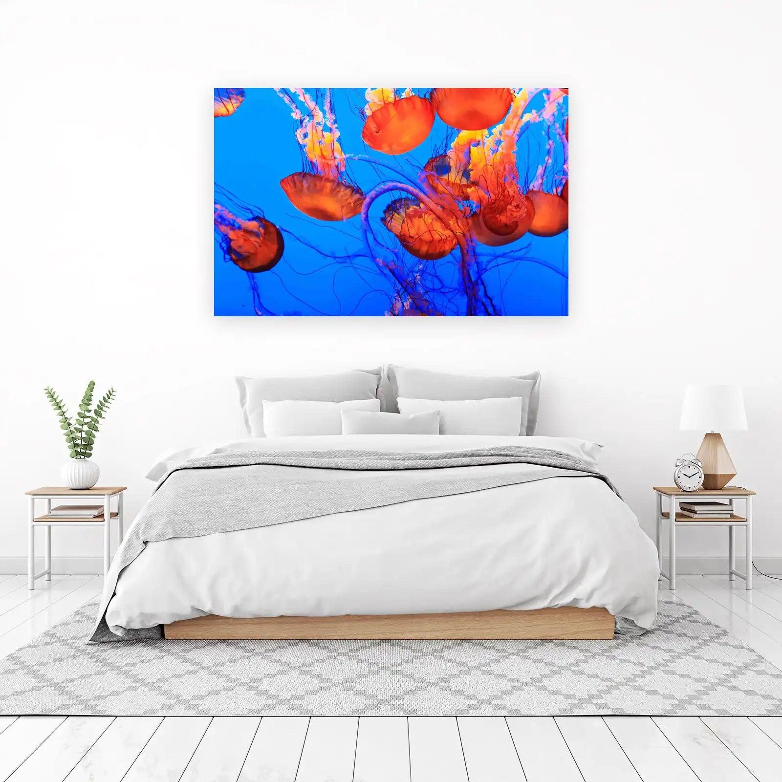 Vibrant Jellyfish Ocean Breeze Wall Art