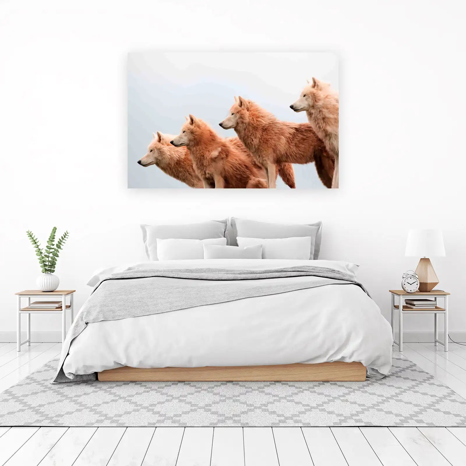 Majestic Alpha Wolves Aura Wall Art